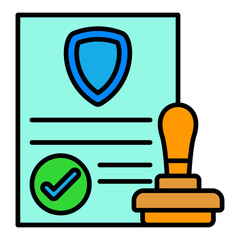 Approval Filled Line Icon