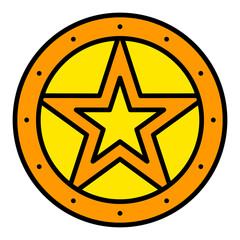 Sheriff Filled Line Icon