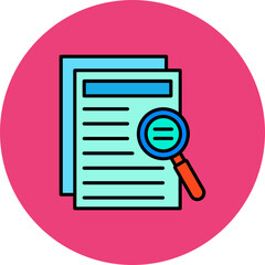 Investigation Multicolor Circle Filled Line Icon