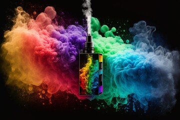 Fototapeta na wymiar Abstract Colorful Vape Wallpaper. Colorful Background. Created by Generative AI