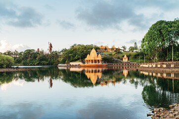 Grand Bassin Temple (Ganga Talao) - sacred place for pilligrimage og hindu people in the district...