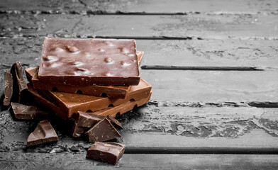 Different types of chocolate.