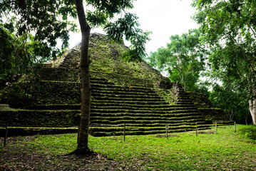 Mayan pyramid in Yaxha national park