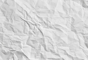  White crumpled paper texture background