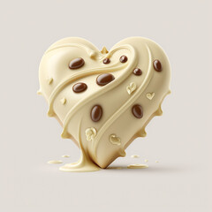 sweet heart shaped chocolate, Generative Ai