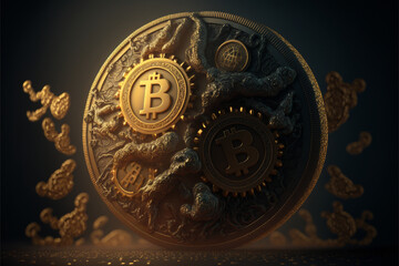 bitcoin Gold coin, Generative Ai