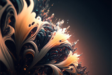 abstract floral background with flowers, Generative Ai