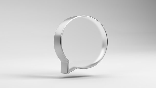 Speach bubble text, message box - 3d rendering speak bubble, chatting box icon