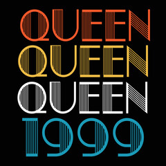 Queen Born In 1999 Vintage Birthday