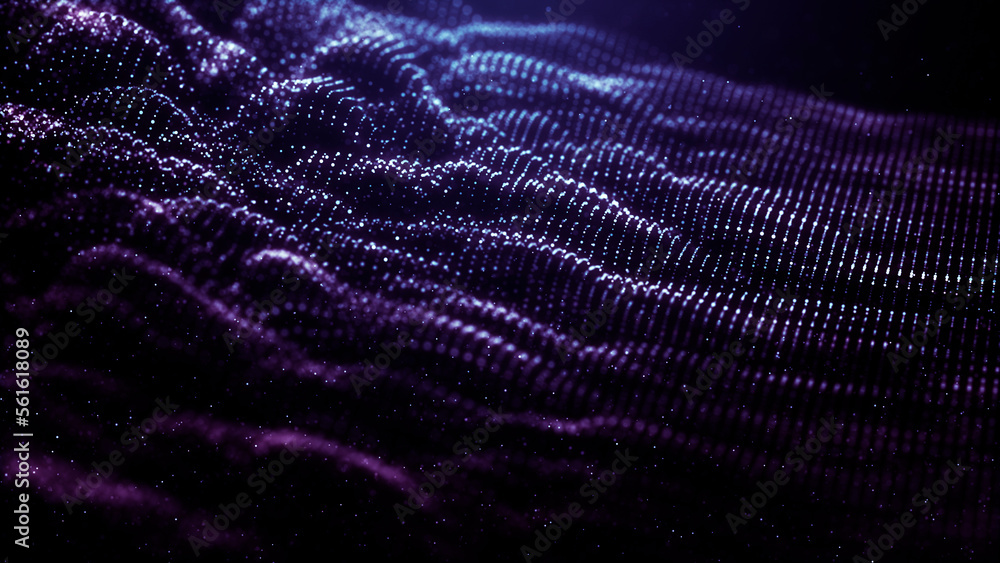 Poster futuristic point wave. abstract background with a dynamic wave.connecting background. abstract dust 
