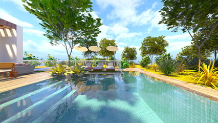 プール付き住宅