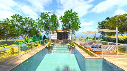 プール付き住宅