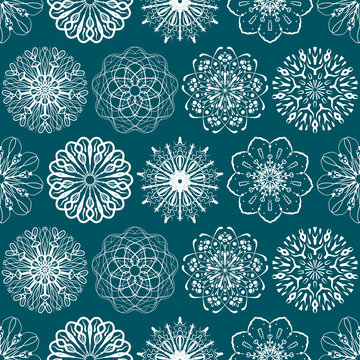 Seamless pattern of drawings, free geometric line. Vector stock illustration eps10.