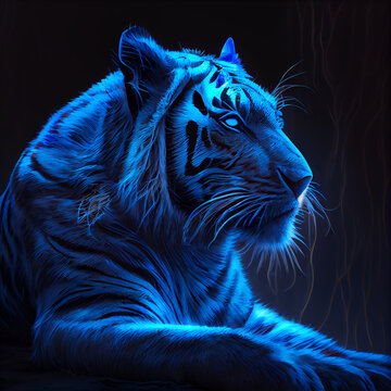 Download wallpaper 1920x1080 tiger art blueeyed sight full hd hdtv  fhd 1080p hd background