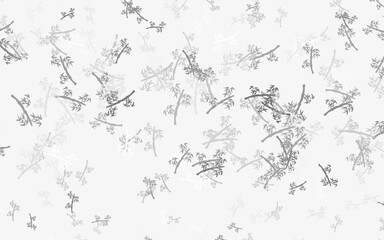 Light Gray vector doodle backdrop with branches.