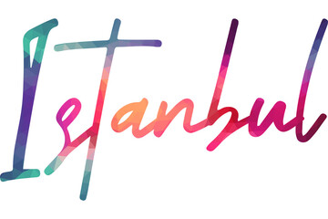 Istanbul City Typography in Golden letters, tourism related items, gift ideas etc.
