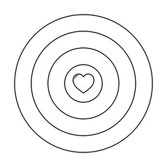 Simple illustration of heart icon for St. Valentines Day