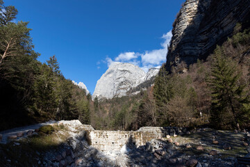 View of valle delle seghe in Molveno