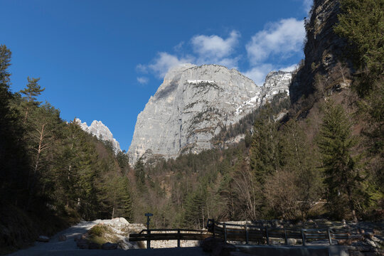 View of valle delle seghe in Molveno
