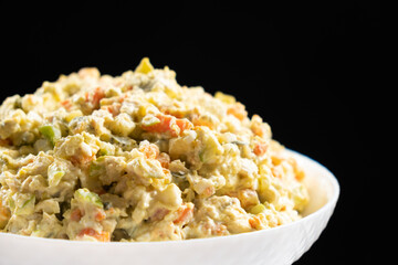 Olivier russian salad - a classic recipe with mayonnaise, an incredible taste, homemade recipe.