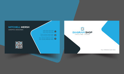 Luxury and elegant dark black business card design .Clean professional business card template. Personal visiting card with company logo. flat gradation business card inspiration.