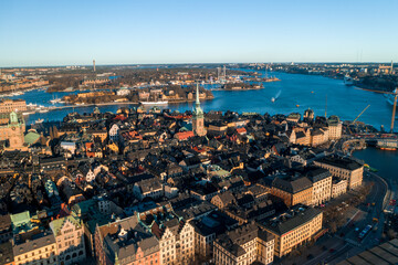 aerial view of the gamla stan
