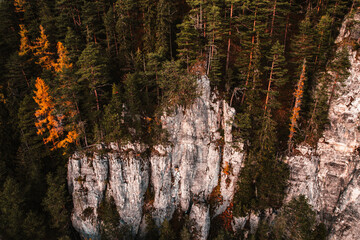 Rocky mountains.  Hiking in mountains. Sunny landscape. Tourist traveler on background view mockup. Low tatras , slovakia, Jasna, demenovska dolina © Zedspider