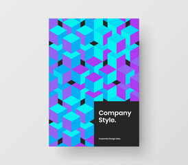 Abstract leaflet vector design concept. Premium geometric shapes company identity template.