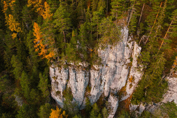 Rocky mountains.  Hiking in mountains. Sunny landscape. Tourist traveler on background view mockup. Low tatras , slovakia, Jasna, demenovska dolina © Zedspider