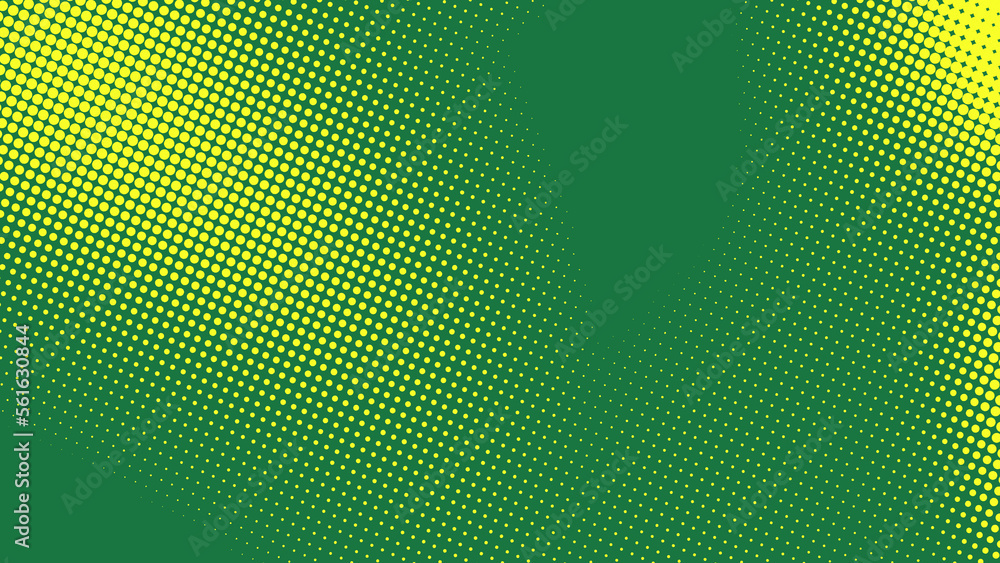 Poster dots halftone yellow green color pattern gradient texture background.