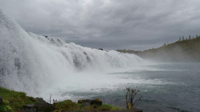 The beautiful Faxi waterfall, Iceland.
