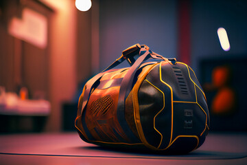 Duffel Bag. Luggage Handbag. Generative AI.