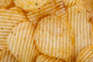 Lots of potato chips, texture