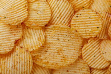 Lots of potato chips, texture