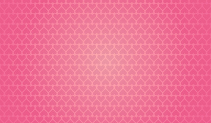 Pink Heart Love Pattern Background Vector Illustration