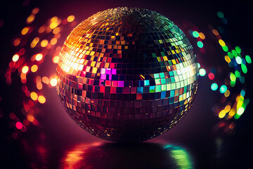 Mirror Disco Ball.  Generative AI.
