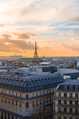 eiffel tower city. City of Paris. Eiffel Tower at sunset. Romantic look. France Paris Eiffel Tower
