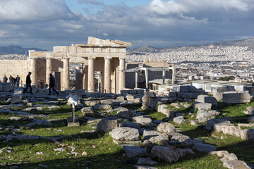 Panoramic view of Acropolis of Athens, Greece