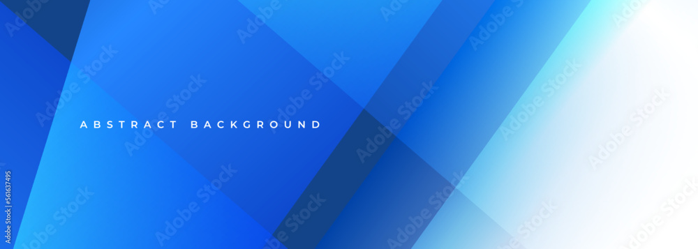 Poster blue modern abstract wide banner with geometric shapes abstract background. vector illustration