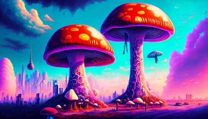 Giant Mushrooms landscape