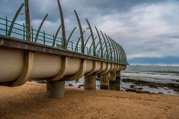 Umhlanga whalebone pier seascape in Umhlanga rocks Durban