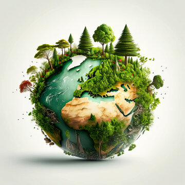Save the world -Klimaschutz weltweit, ai generated