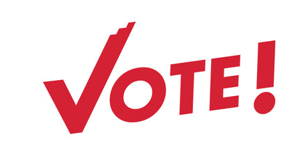 Vote slogan. American elections. Flat vector illustration isolated on white background.
