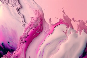 Abstract liquid art painting in alcohol ink technique. Delicate and dreamy wallpaper. AI