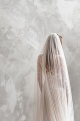 nice bride in white dress