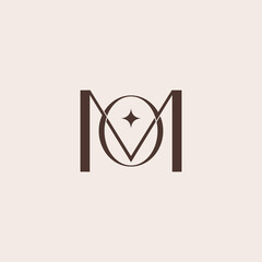 beauty fashion elegant monogram MO or OM