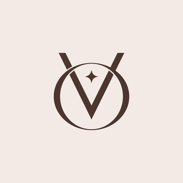 beauty fashion elegant monogram VO or OV