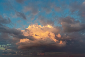 thunderclouds in the sky before heavy rain