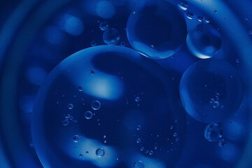 drops of vegetable oil in water