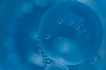 drops of vegetable oil in water